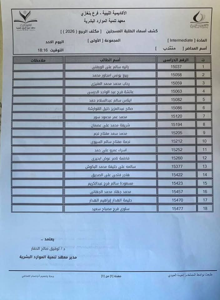 Photos from ‎الأكاديمية الليبية للدراسات العليا فرع بنغازي‎'s post